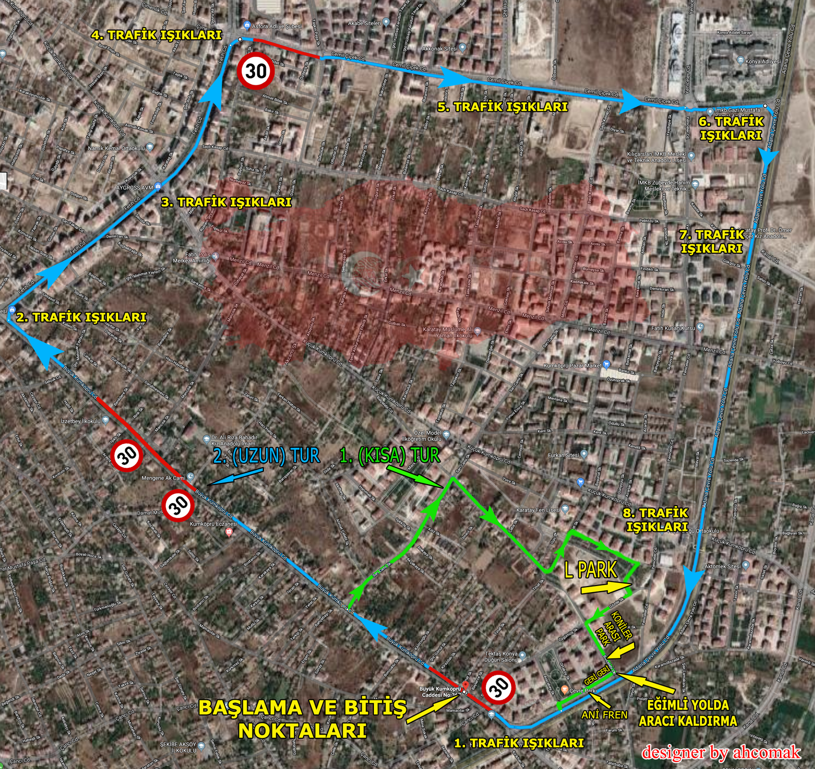 Direksiyon sınav parkuru